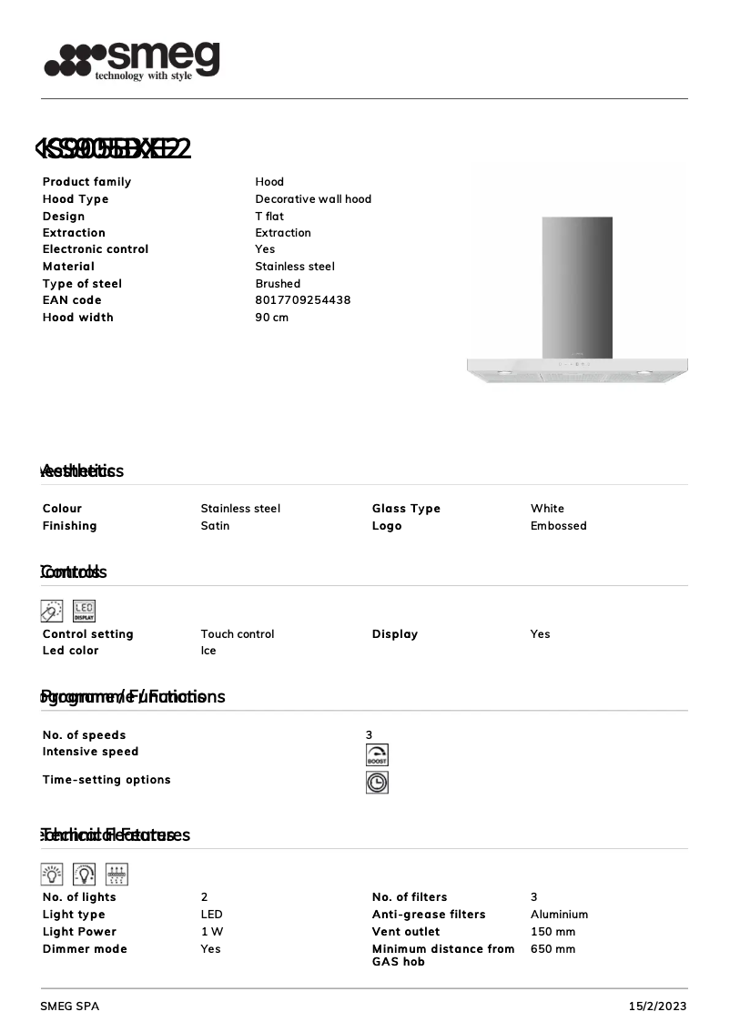 First page image of the manual for KS905BXE2
