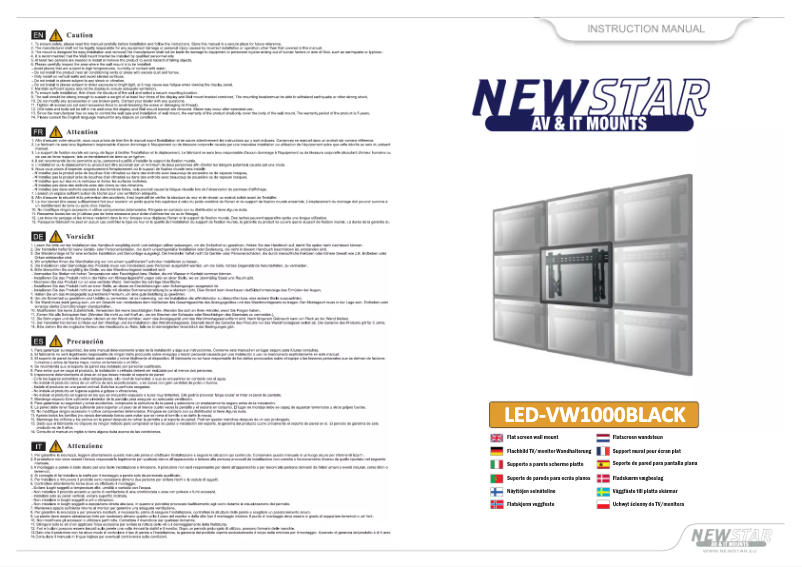 Page 1 of the manual User Manual Newstar LED-VW1000BLACK