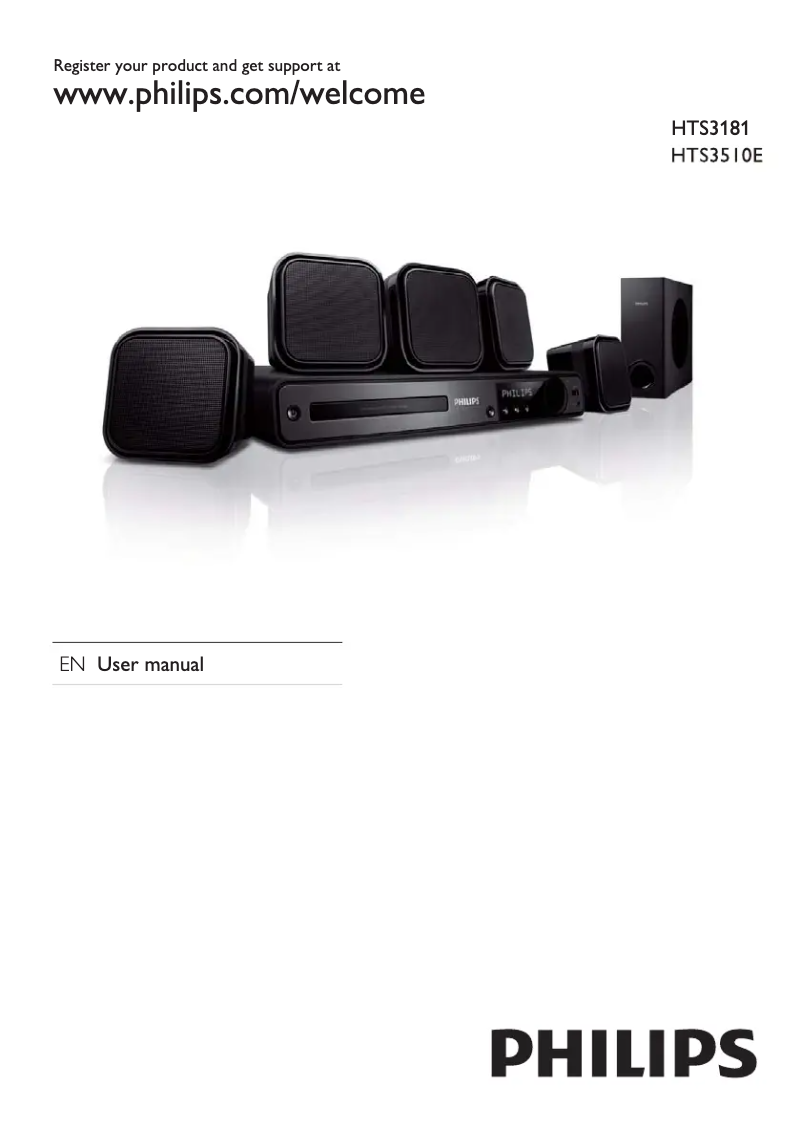 First page image of the manual for HTS3510E