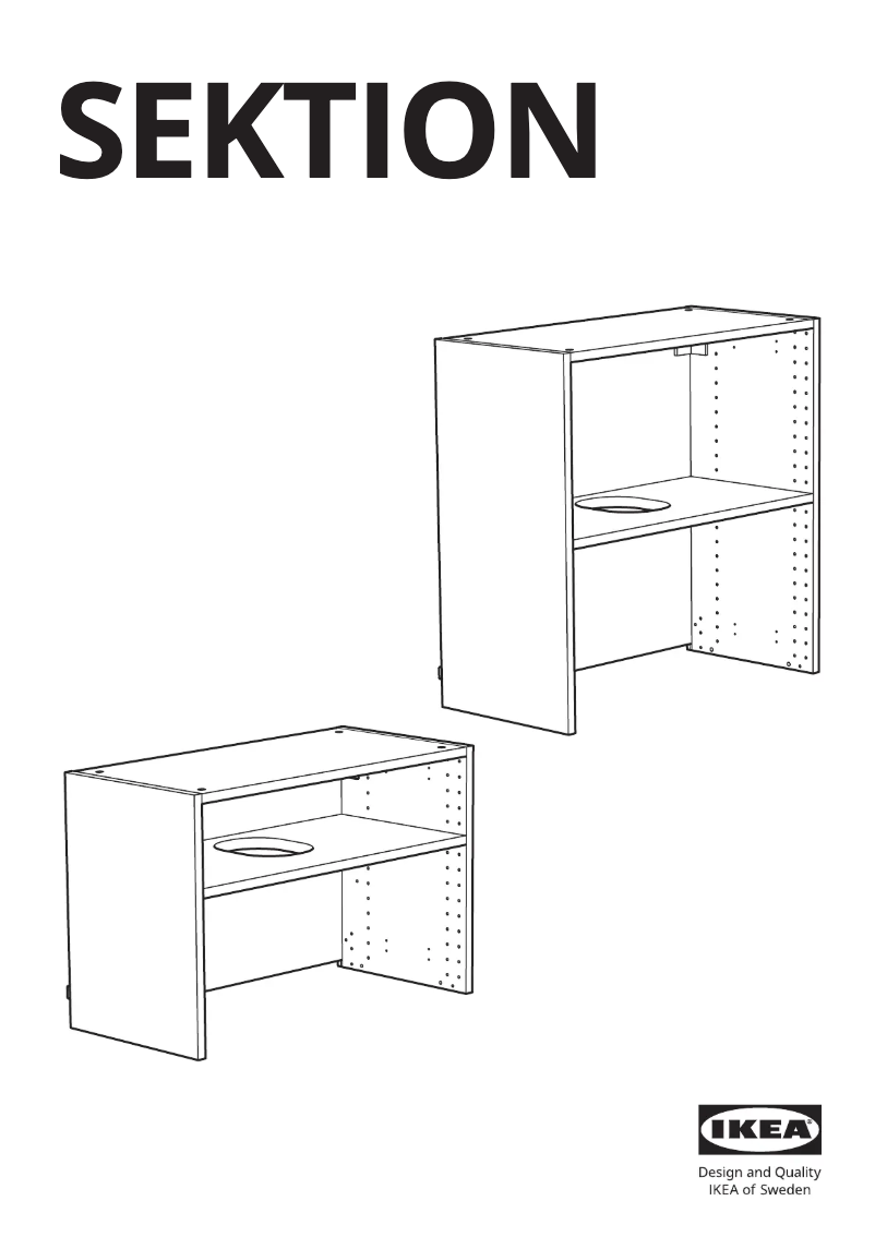 Page 1 of the manual User Manual Ikea SEKTION 904.873.51