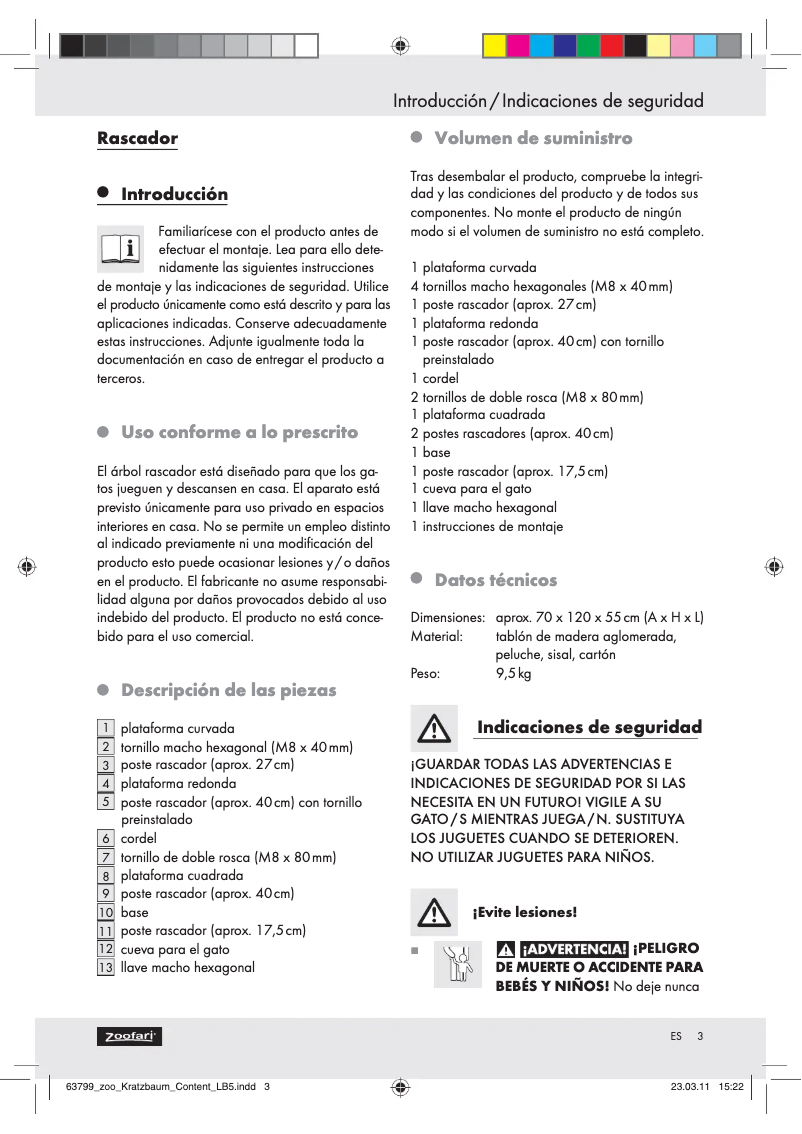 First page image of the manual for Z30852