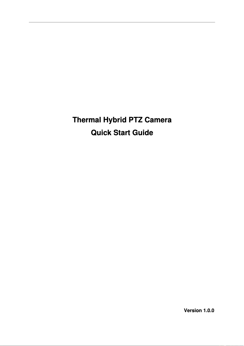 Page 1 of the manual Quick Start Guide Dahua Technology TPC-PT8620B