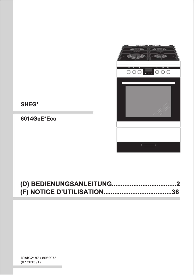 First page image of the manual for SHEG 11677 E