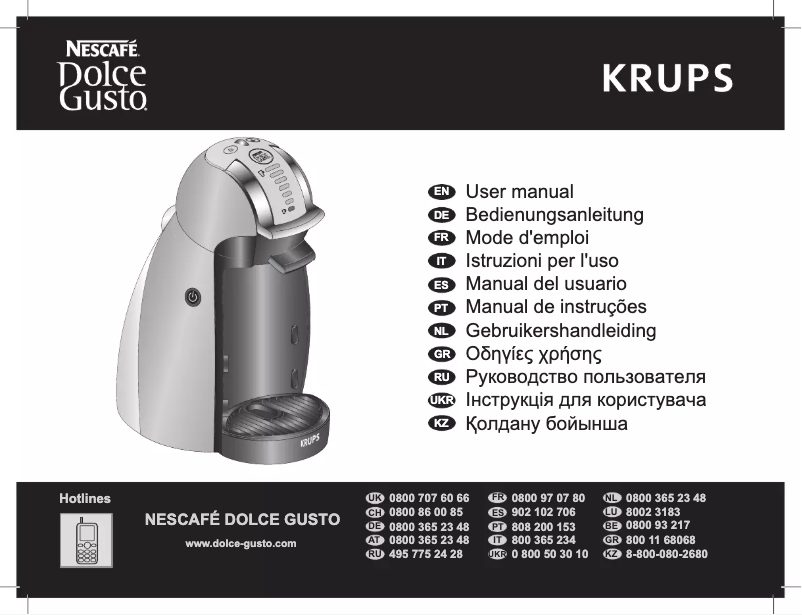 Page 1 of the manual User Manual Nescafé Genio