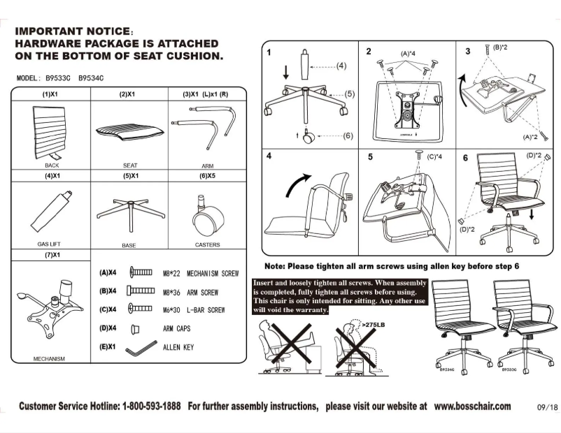 Page 1 of the manual User Manual Boss B9534C