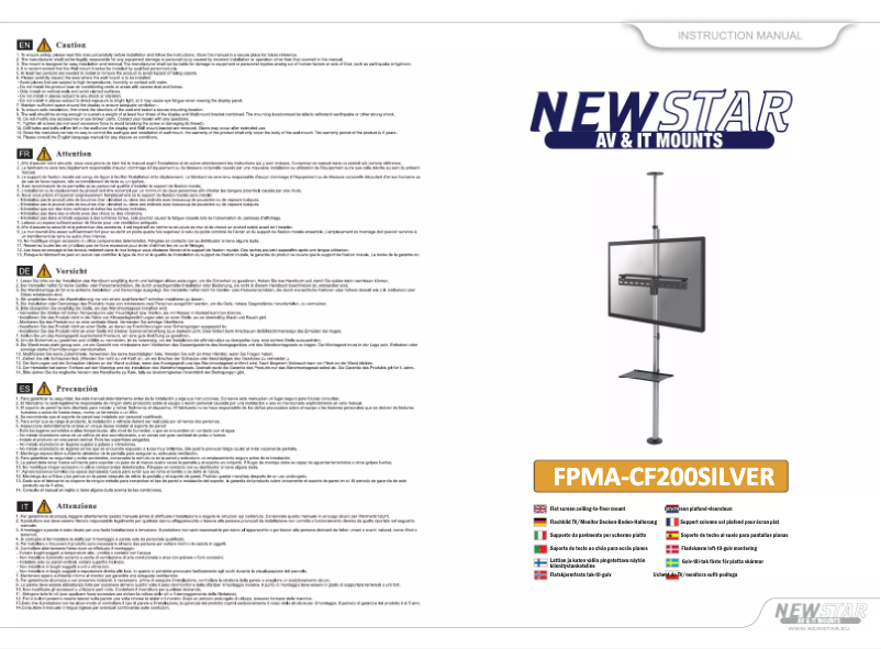 Page 1 of the manual User Manual Newstar FPMA-CF200