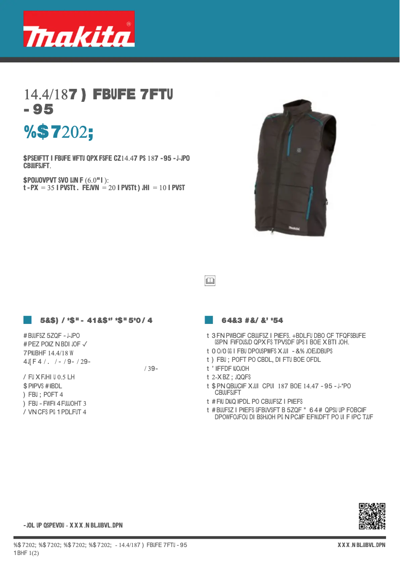 First page image of the manual for DCV202Z