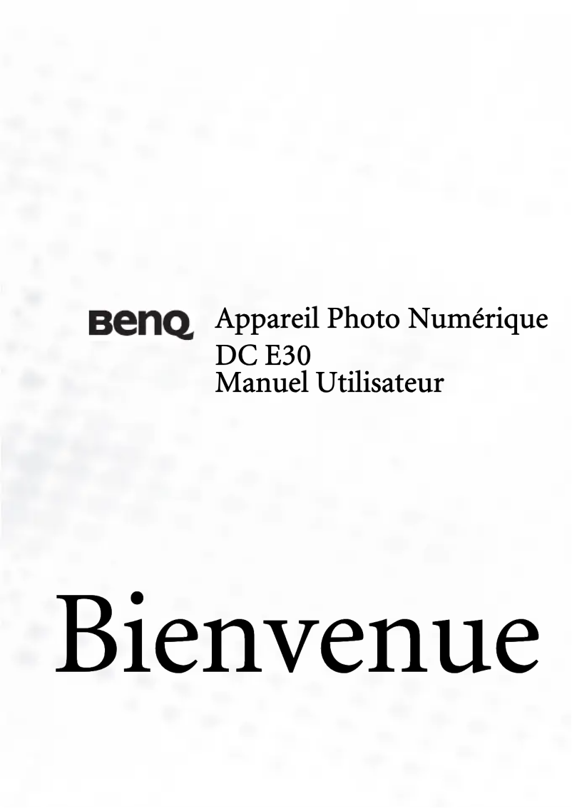 Image de la première page du manuel de l'appareil DC E30