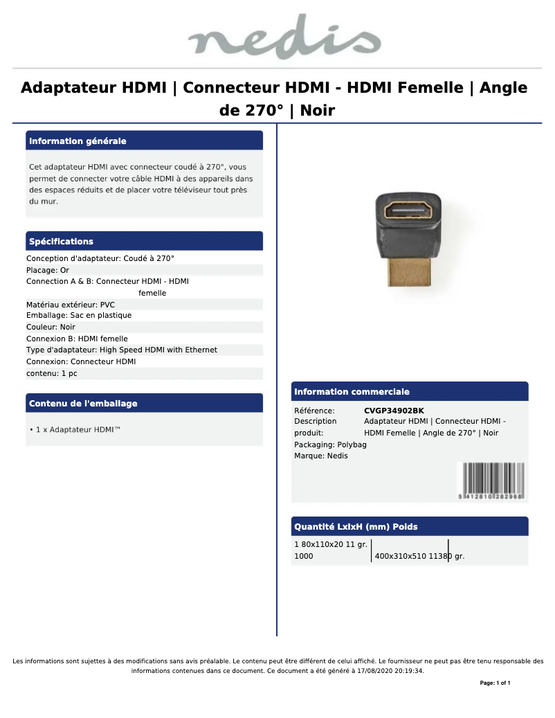 First page image of the manual for CVGP34902BK