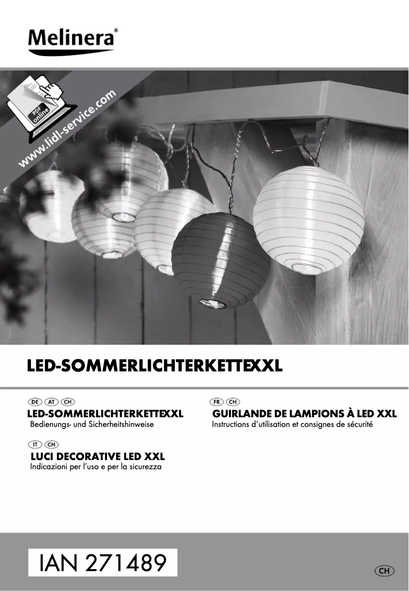 First page image of the manual for IAN 271489