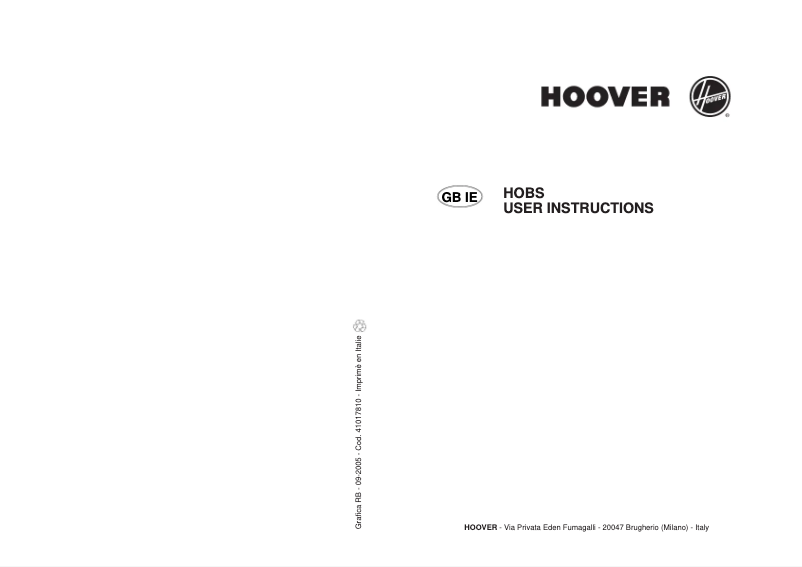 Page 1 of the manual User Manual Hoover HGH 640/1 X