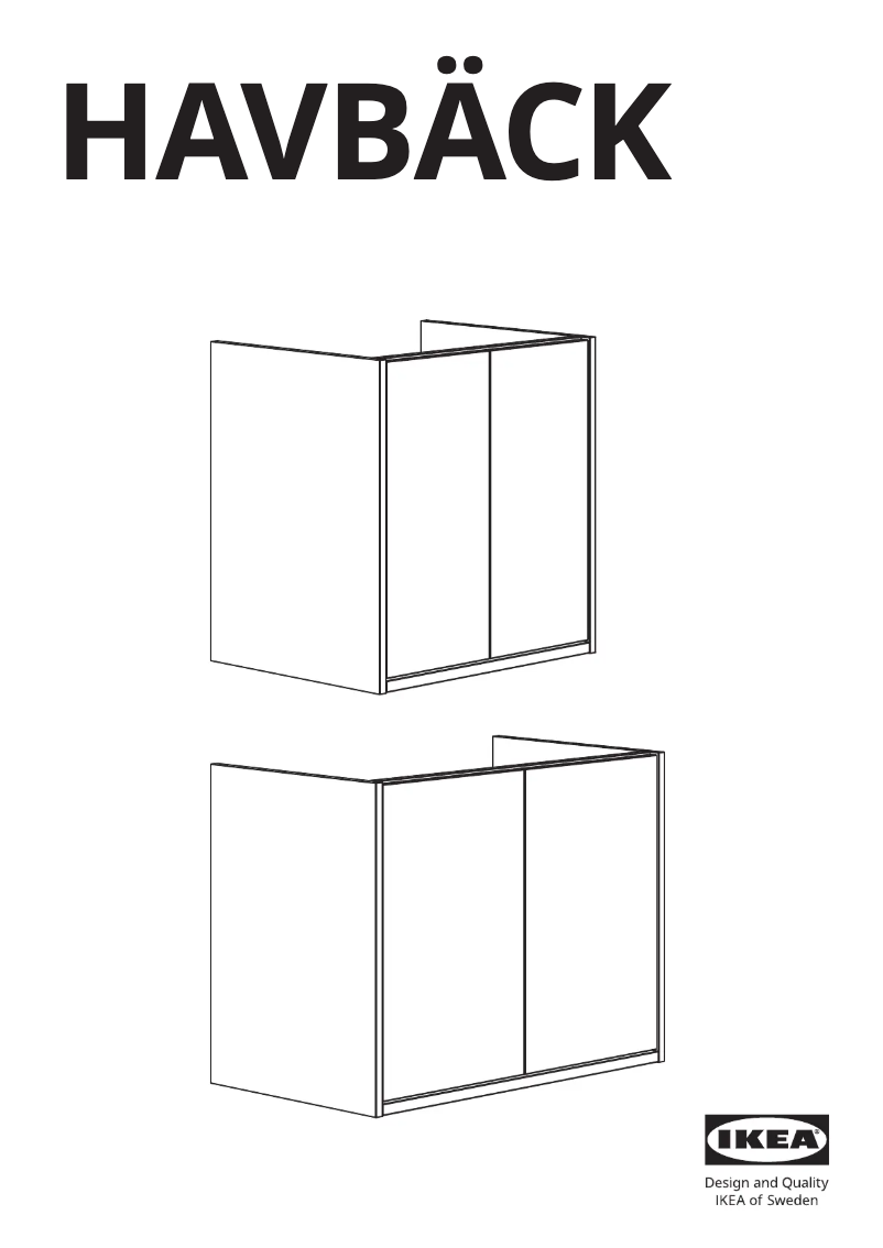 First page image of the manual for HAVBÄCK 905.350.74