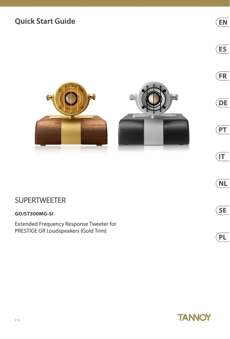 First page image of the manual for SUPERTWEETER ST300MG-SI