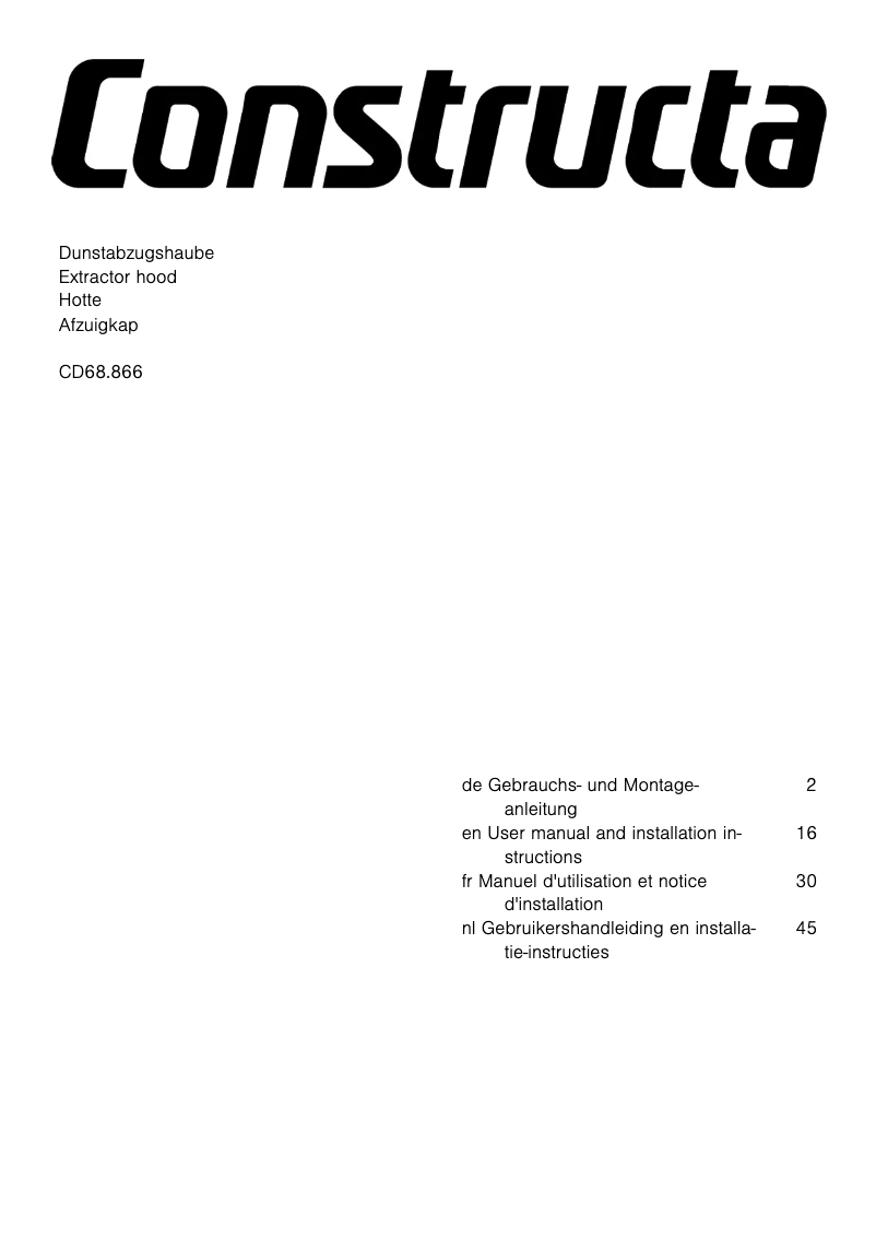 First page image of the manual for CD688866