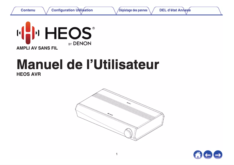 Page 1 of the manual User Manual Denon HEOS AVR