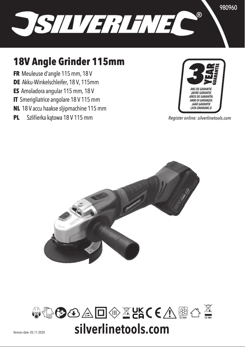 Page 1 of the manual User Manual Silverline 980960