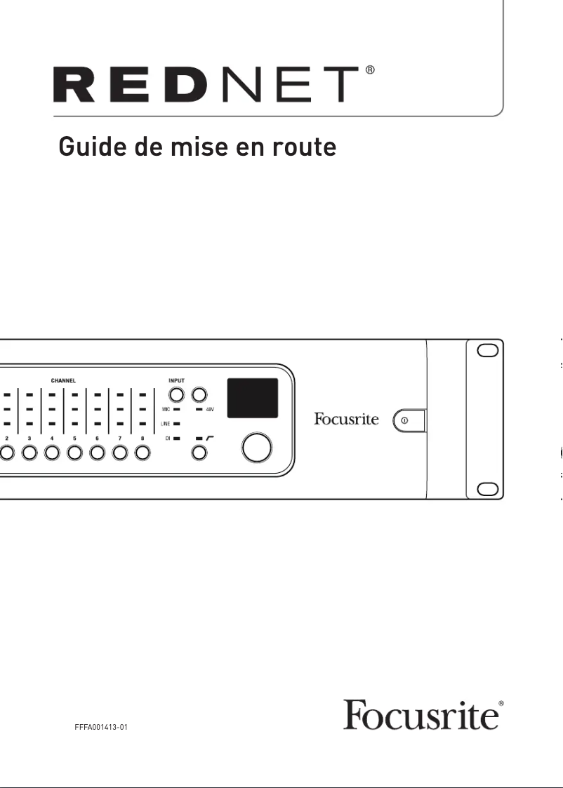 Image de la première page du manuel de l'appareil RedNet PCI