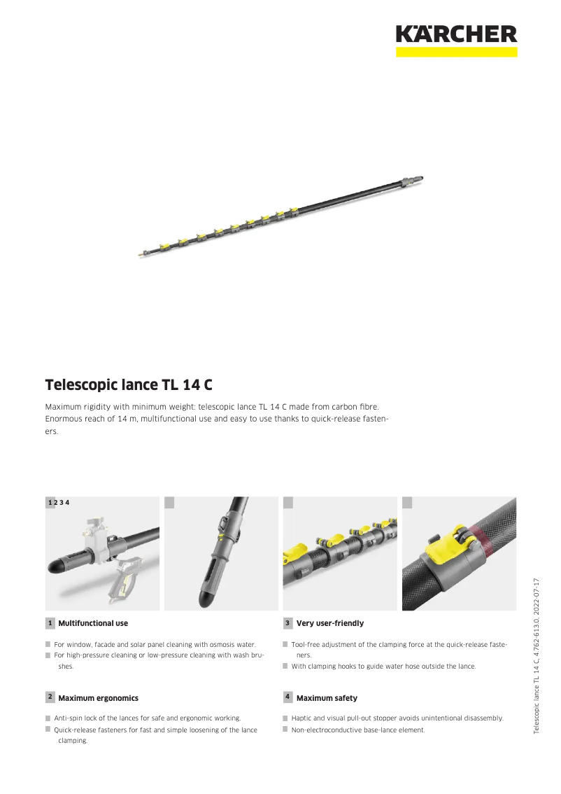 Page 1 de la notice Manuel utilisateur Kärcher TL 14 C