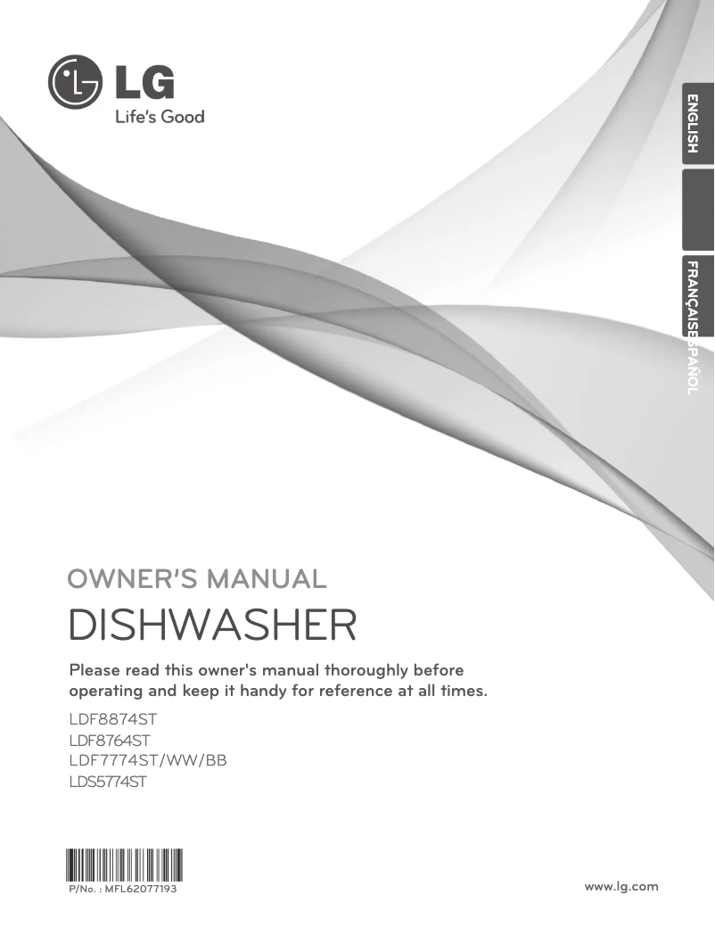 First page image of the manual for LDF7774ST