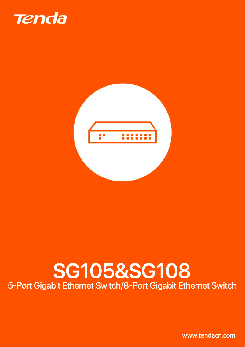 Page 1 of the manual Technical Sheet Tenda SG108