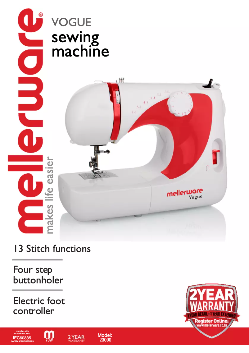 Page 1 of the manual User Manual Mellerware 23000