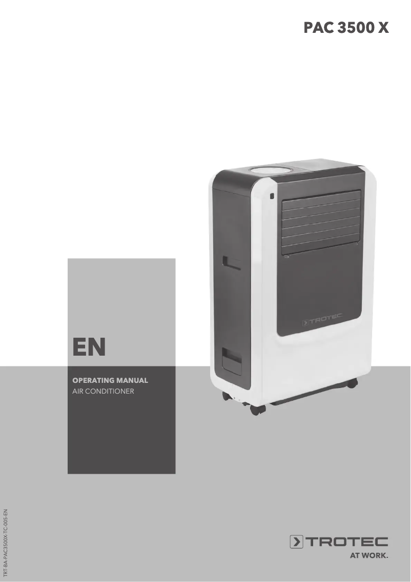 First page image of the manual for PAC 3500 X