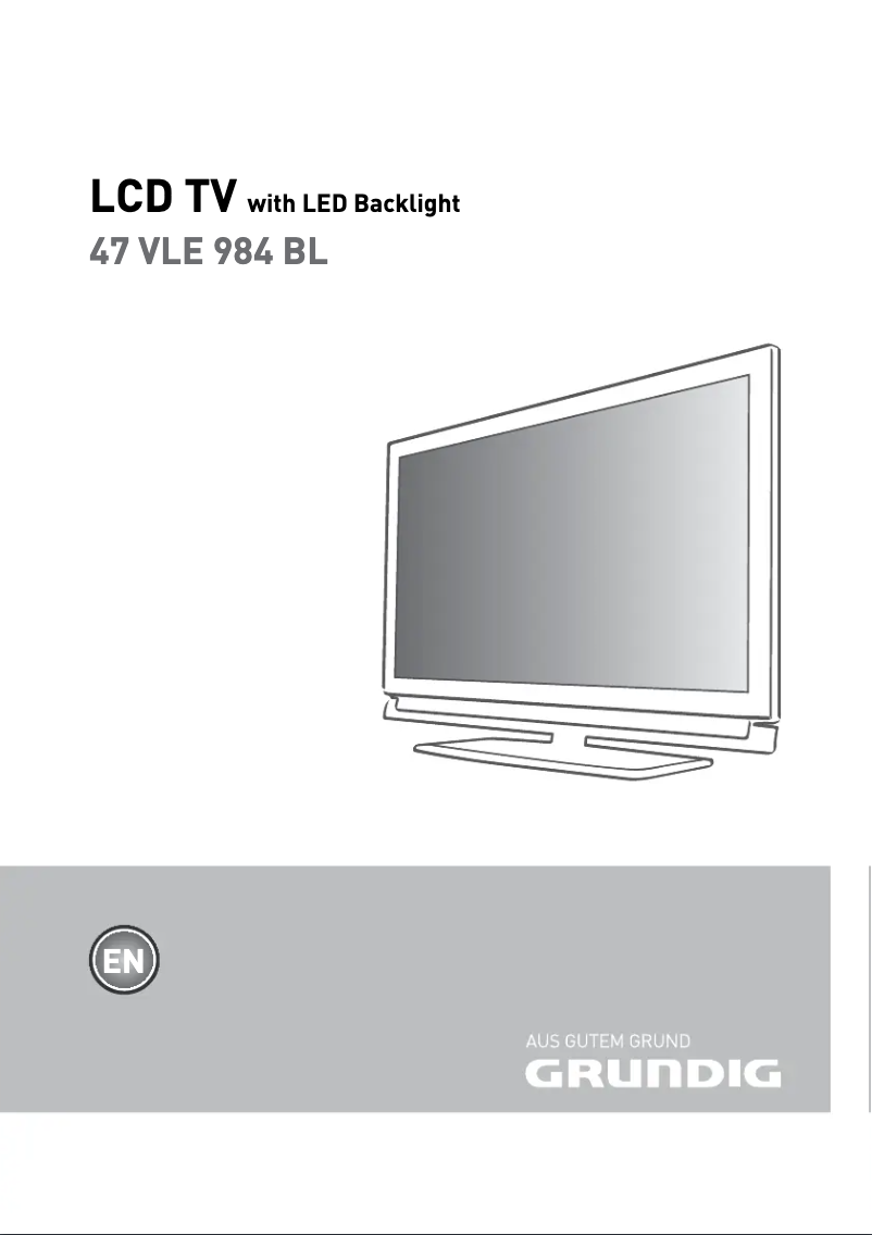 First page image of the manual for 47 VLE 984 BL