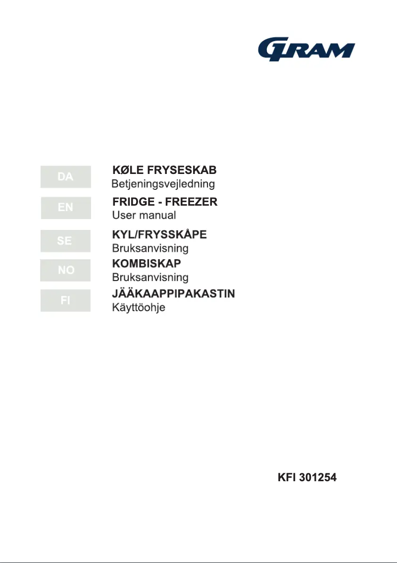 First page image of the manual for KFI 301254