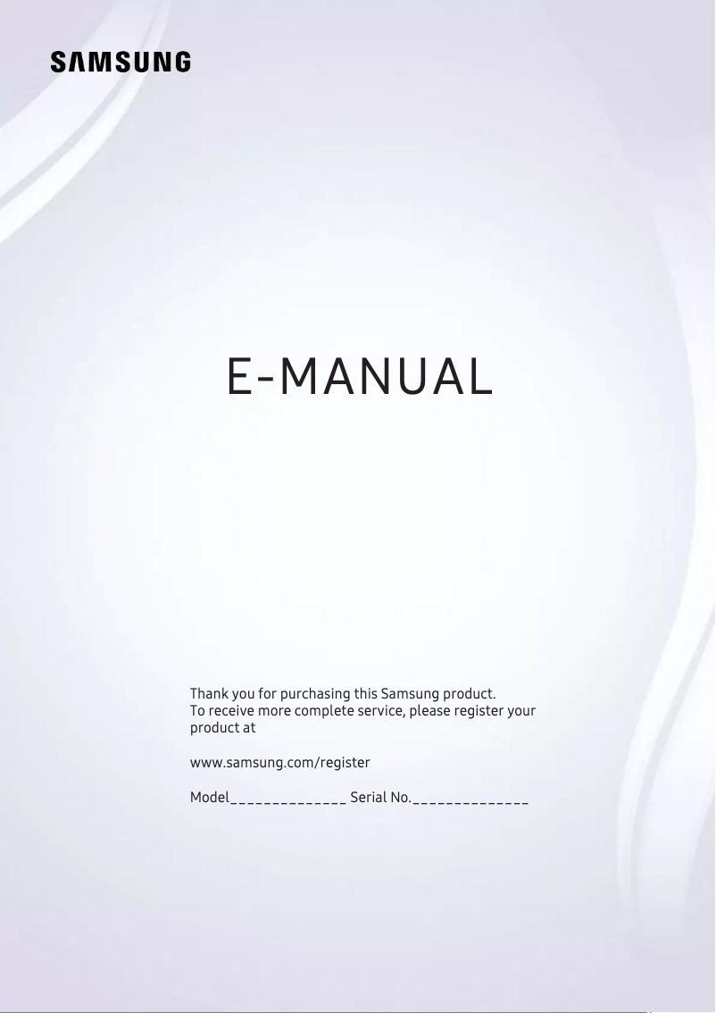 First page image of the manual for UA65MU6300G