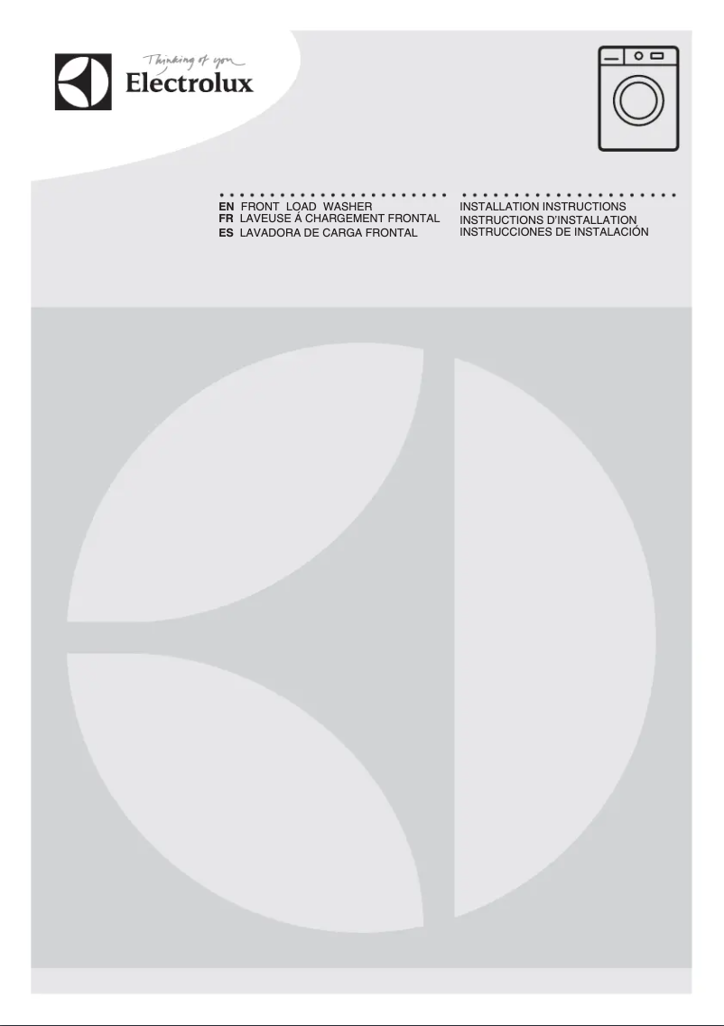 Page 1 of the manual Installation Guide Electrolux EIFLS20QS