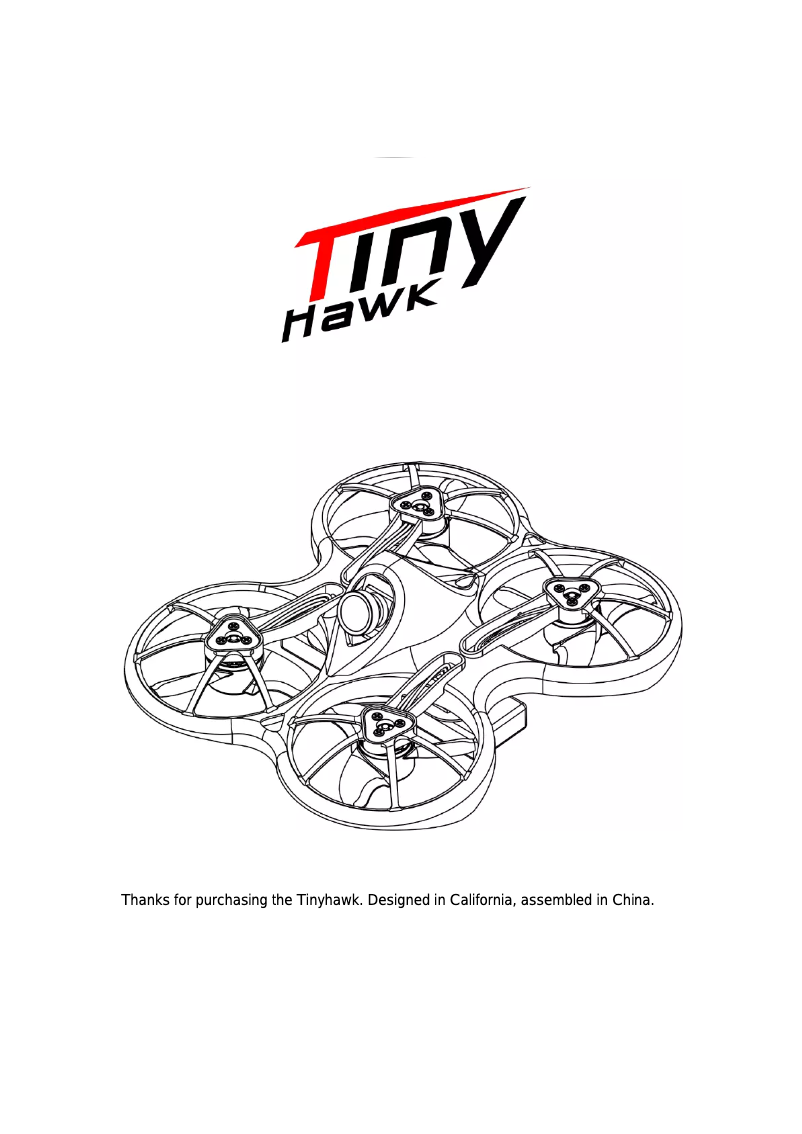 Page 1 of the manual User Manual Emax Tinyhawk