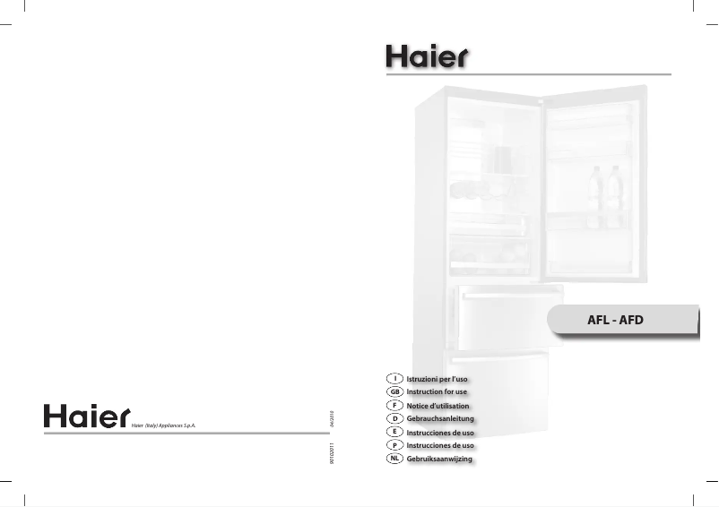 First page image of the manual for AFL631CX