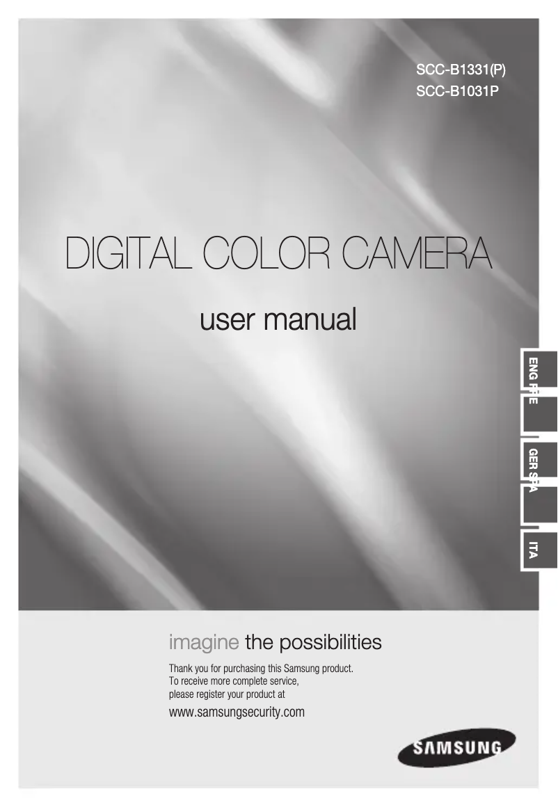 Page 1 of the manual User Manual Samsung SCC-B1331