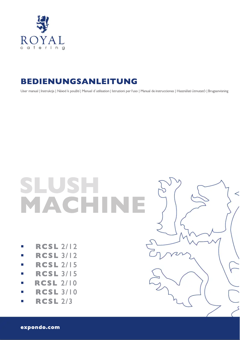 First page image of the manual for RCSL 3/12