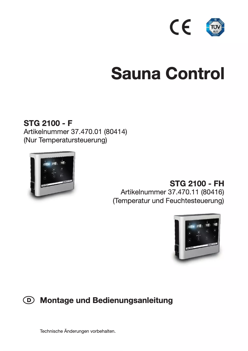 Image de la première page du manuel de l'appareil Valga