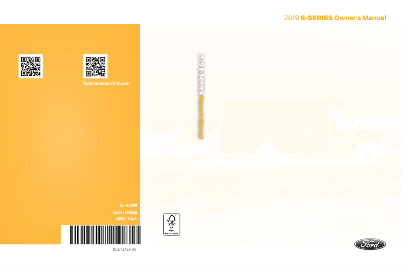 First page image of the manual for E-Series (2019)