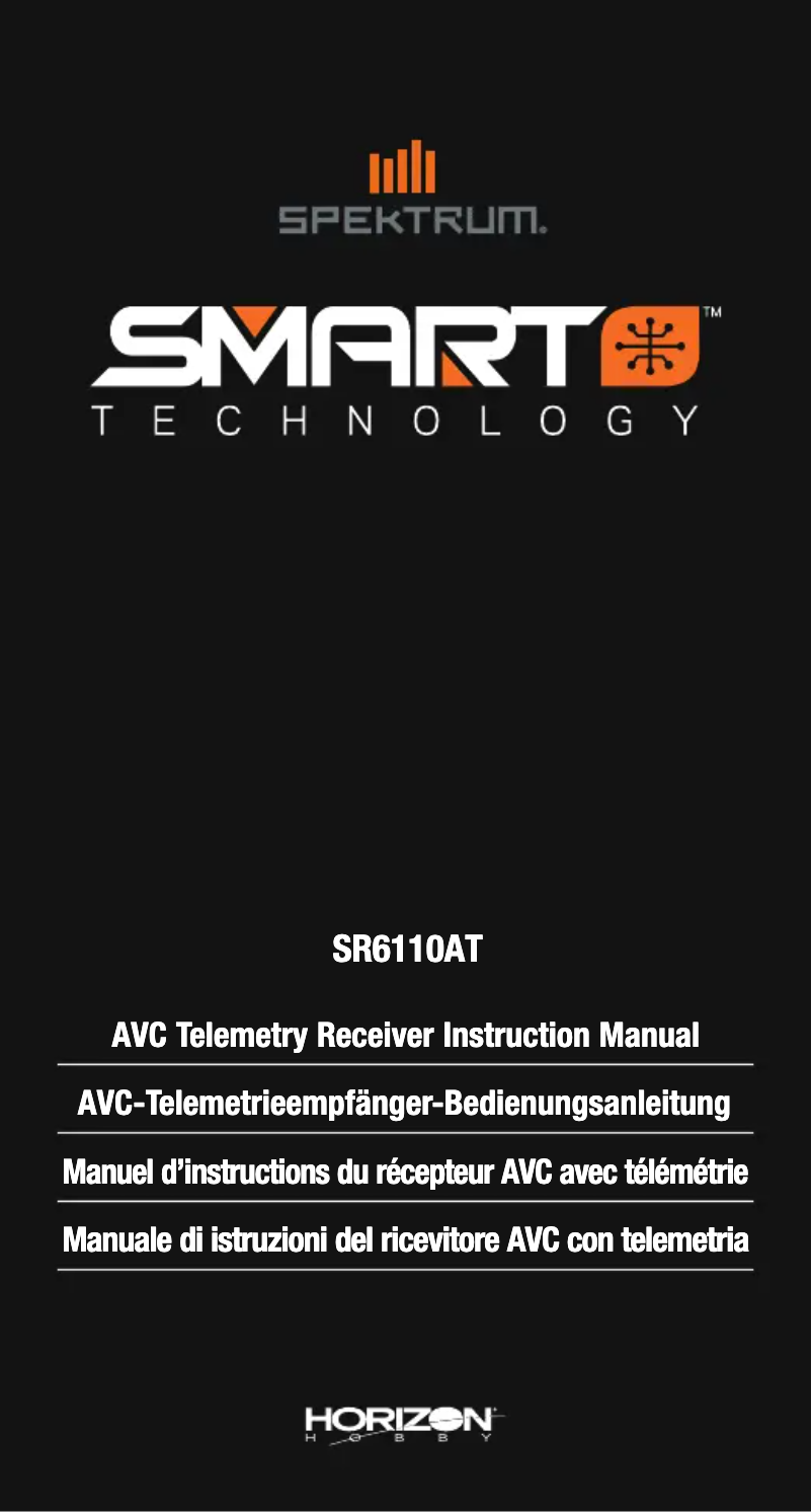 First page image of the manual for SR6110AT