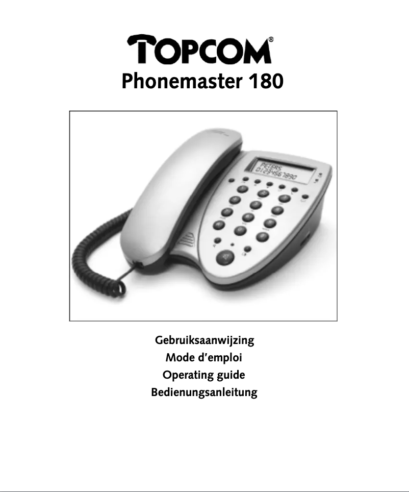 First page image of the manual for Phonemaster 180