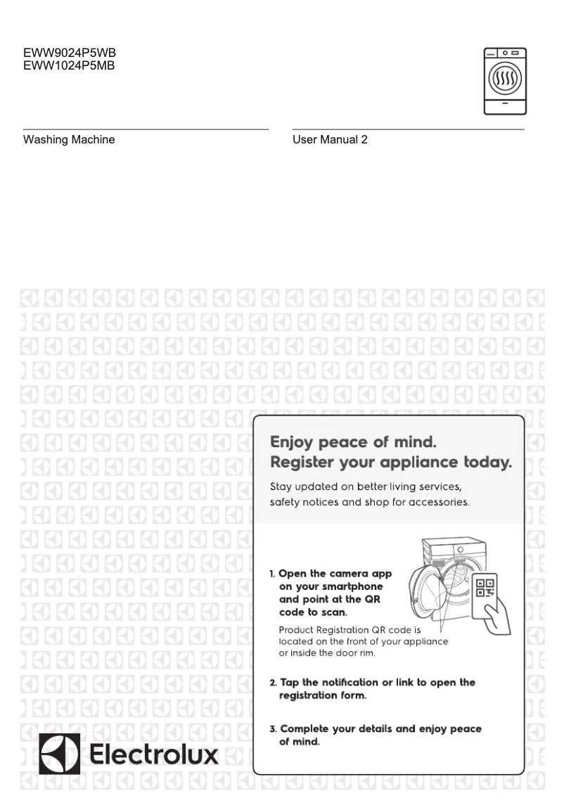 First page image of the manual for EWW1024P5MB