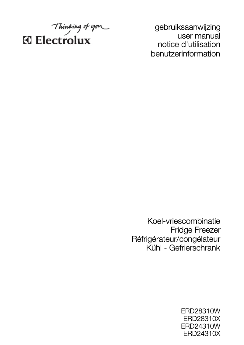 First page image of the manual for ERD24310W