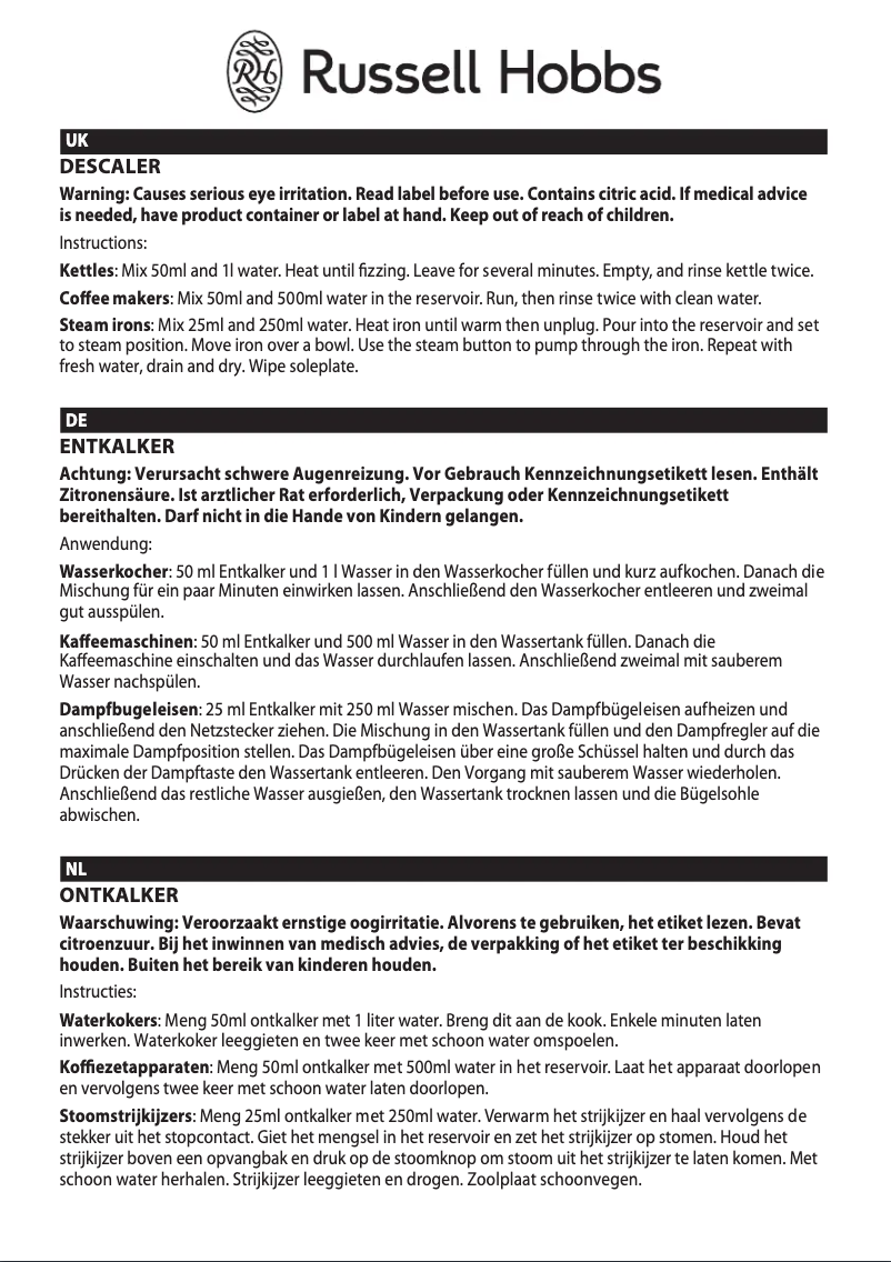 First page image of the manual for 21220