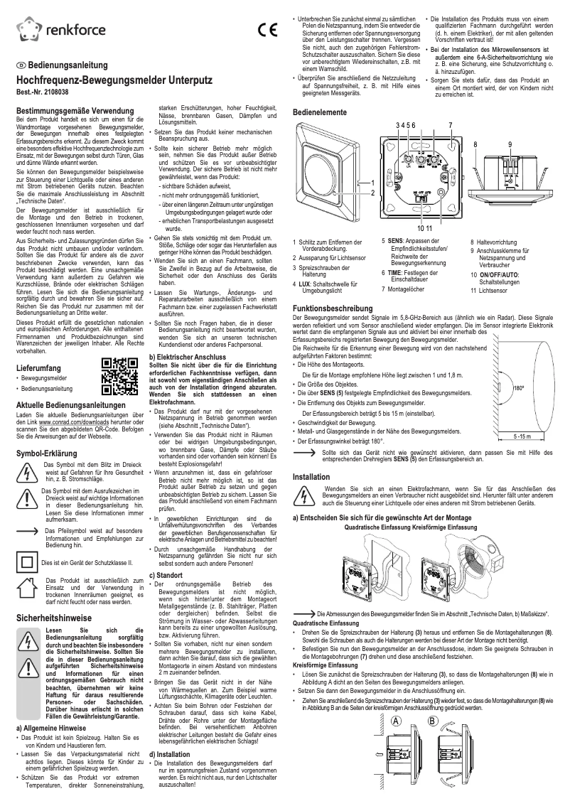 Page 1 of the manual User Manual Renkforce RF-4216076