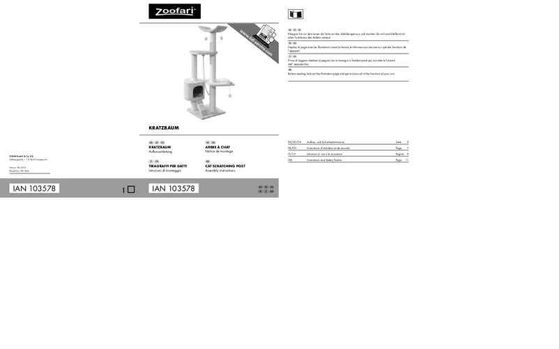 Page 1 of the manual User Manual Zoofari IAN 103578