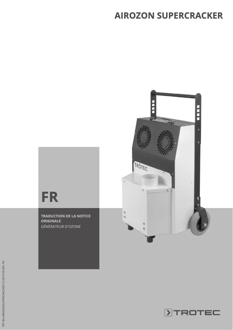 First page image of the manual for Airozon Supercracker