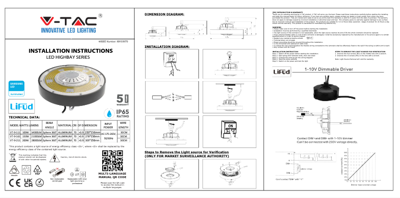 First page image of the manual for VT-9-111