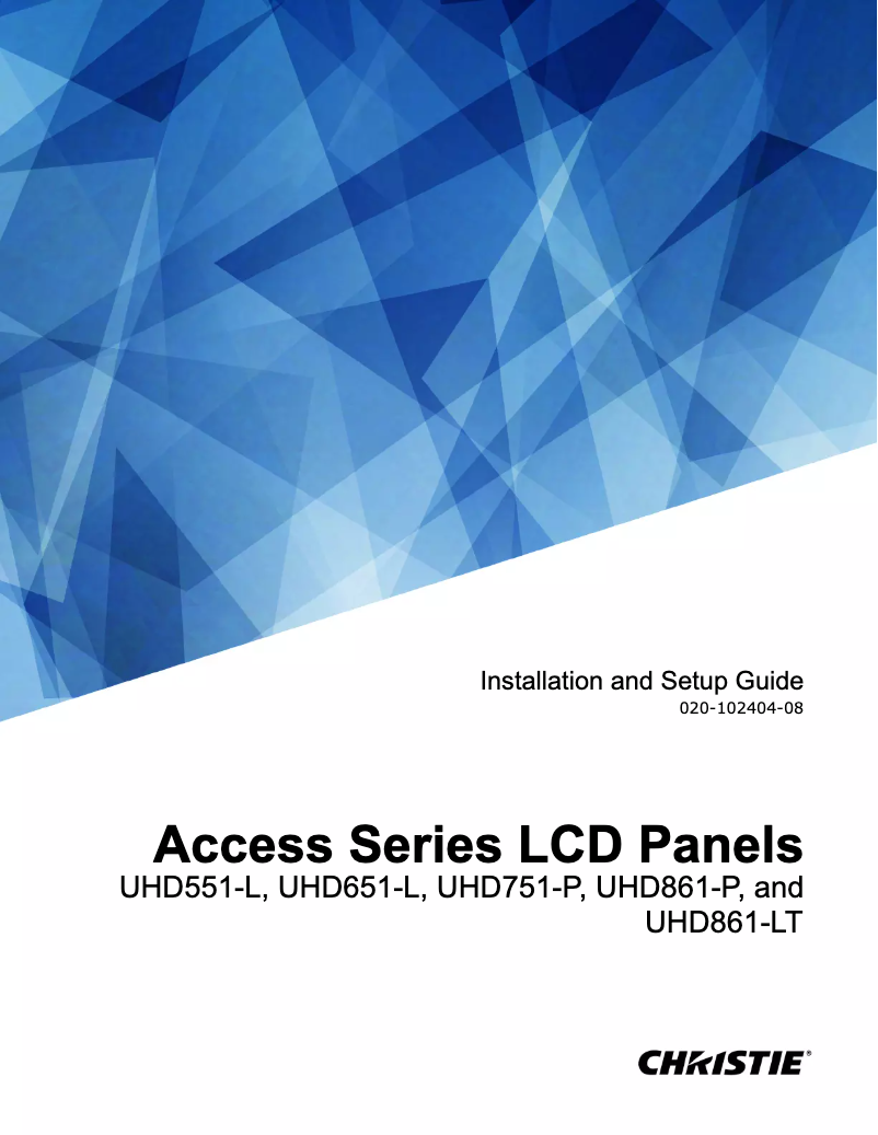 First page image of the manual for Access UHD651-L