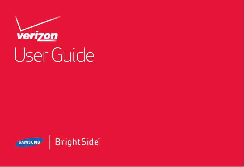 First page image of the manual for BrightSide