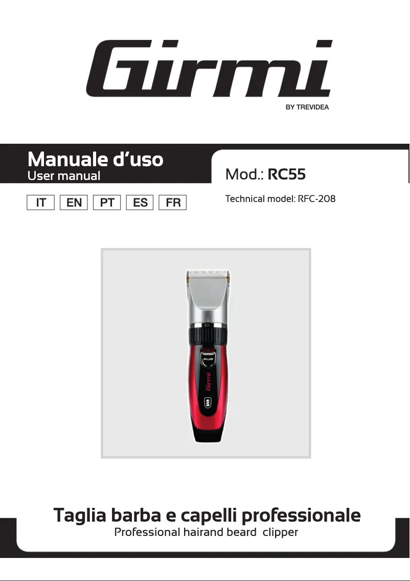 First page image of the manual for RC55