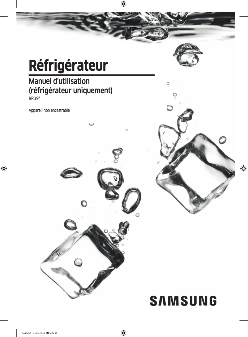 First page image of the manual for RR39M7300S9