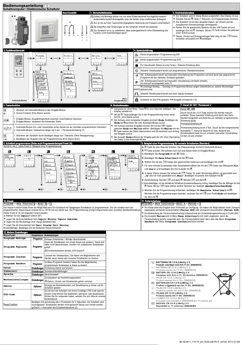 Page 1 of the manual User Manual Paladin 172 110 pro